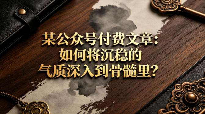 某公众号付费文章：如何将沉稳的气质深入到骨髓里？-weichuangqy