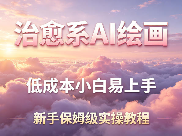 治愈系AI绘画提示词项目，低成本小白易上手，每天10分钟，新手保姆级实操教程-weichuangqy