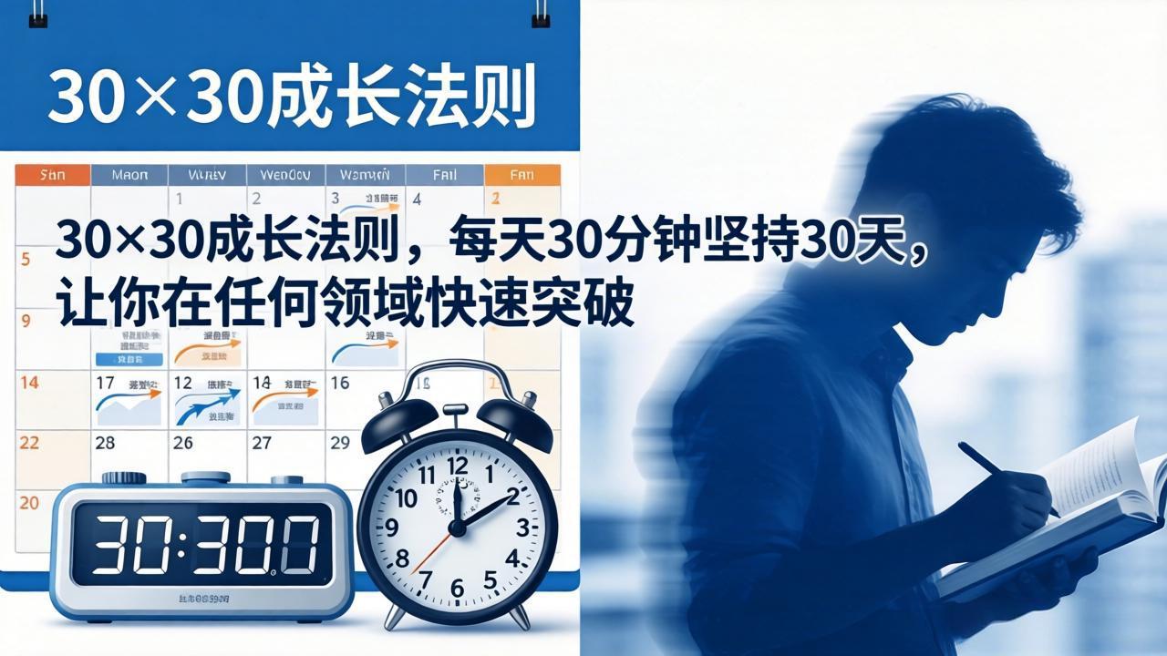 付费文章：30×30成长法则，每天30分钟坚持30天，让你在任何领域快速突破-weichuangqy