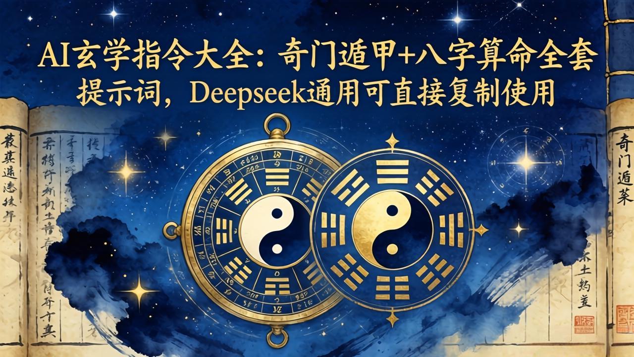 AI玄学指令大全：奇门遁甲+八字算命全套提示词，Deepseek通用可直接复制使用-weichuangqy