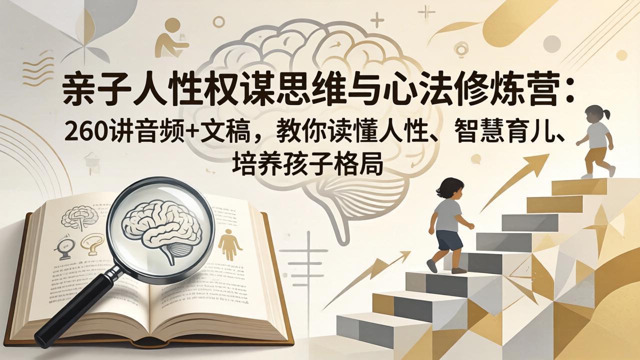 亲子人性权谋思维与心法修炼营：260讲音频+文稿，教你读懂人性、智慧育儿、培养孩子格局-weichuangqy
