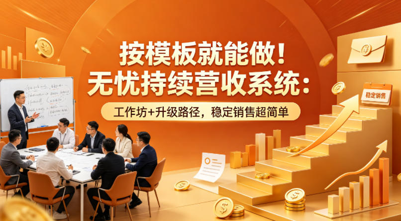 按模板就能做！无忧持续营收系统：工作坊+升级路径，稳定销售超简单【原创双语字幕】-weichuangqy