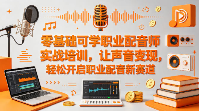 零基础可学职业配音师实战培训，让声音变现，轻松开启职业配音新赛道-weichuangqy