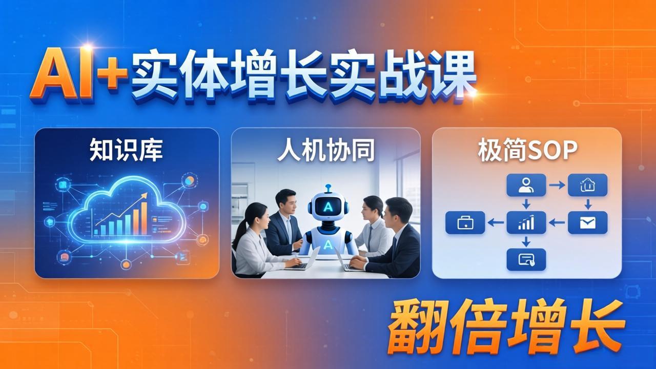 AI+实体增长实战课：知识库+人机协同+极简SOP，助力实体业务翻倍增长-weichuangqy