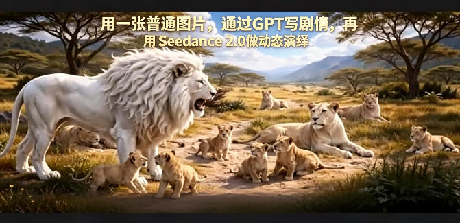 用一张普通图片，通过GPT写剧情，再用Seedance 2.0做动态演绎，居然能生成迪士尼风格搞笑动画-weichuangqy