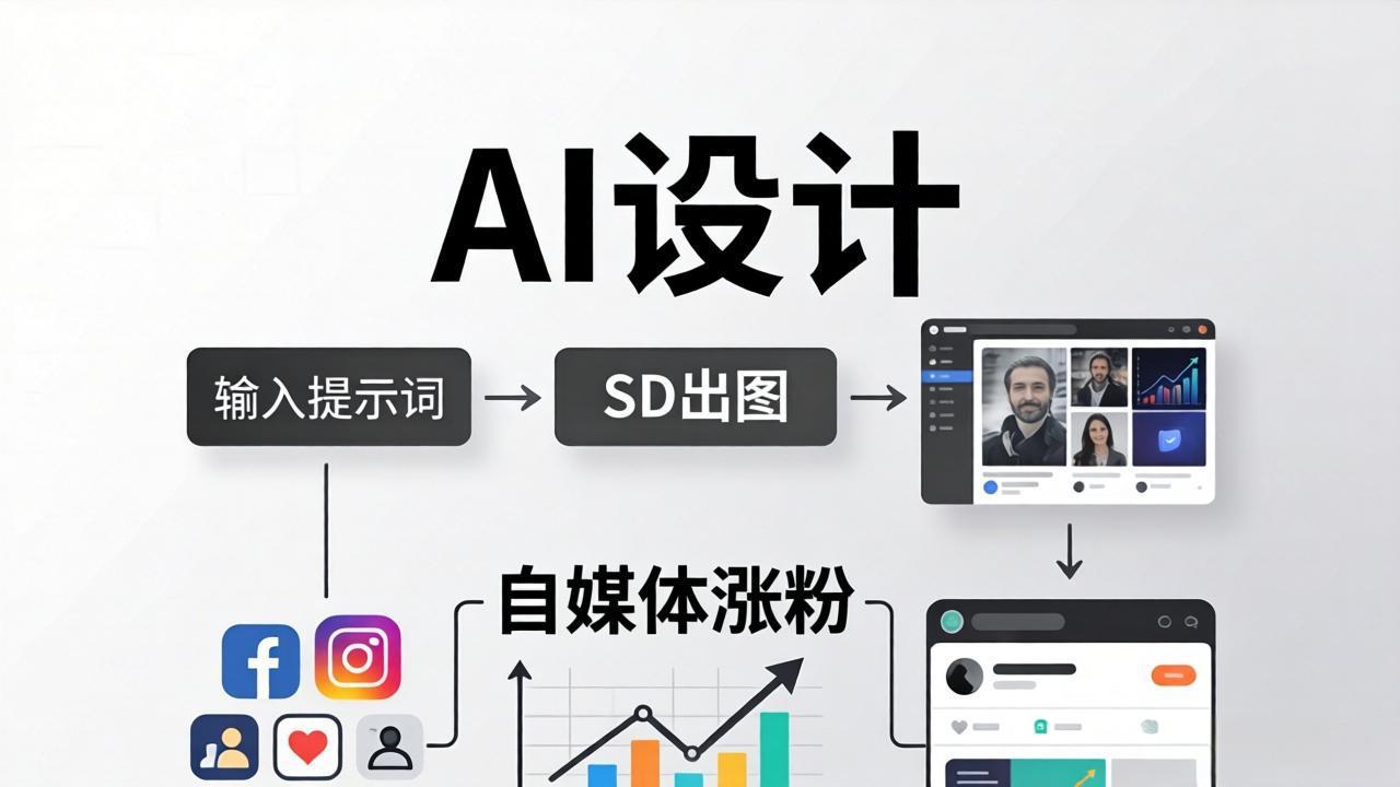 人人都是AI设计师：SD出图+自媒体涨粉一站教学，告别图文素材焦虑，AI设计让你轻松避开内卷-weichuangqy