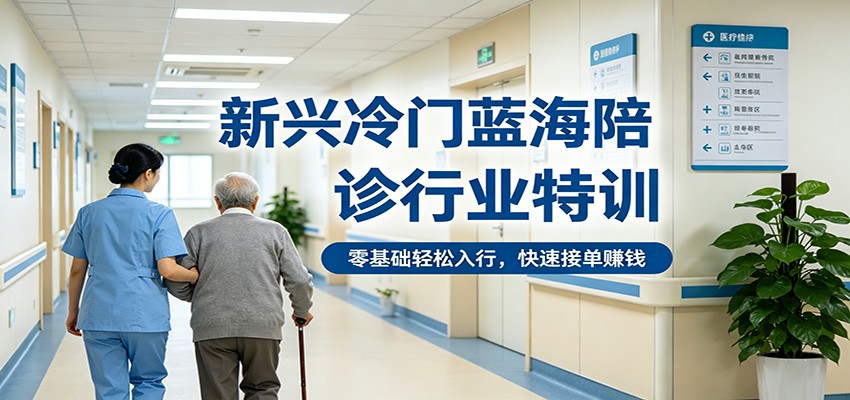 新兴冷门蓝海陪诊行业特训，零基础轻松入行，快速接单赚钱-weichuangqy