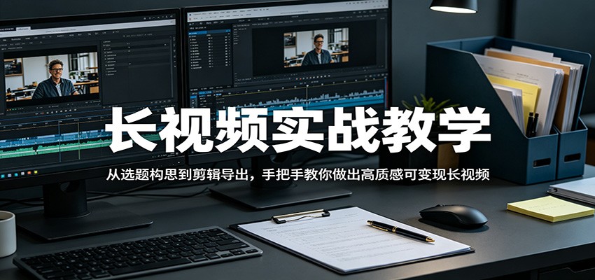 长视频实战教学，从选题构思到剪辑导出，手把手教你做出高质感可变现长视频-weichuangqy