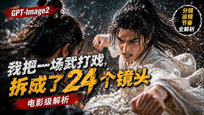 用GPT-Image2，把一段武打对决拆成24个连续镜头，从人物建立、动作衔接、运镜节奏，到情绪爆发-weichuangqy