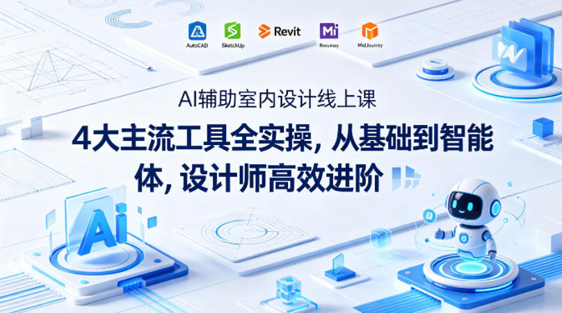 AI辅助室内设计线上课｜4大主流工具全实操，从基础到智能体，设计师高效进阶-weichuangqy