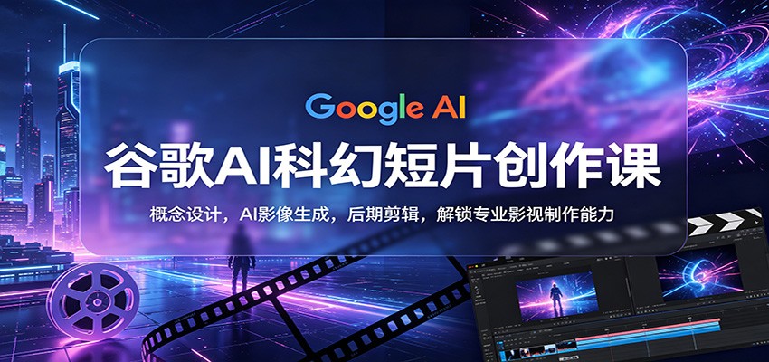 谷歌AI科幻短片创作课：概念设计，AI影像生成，后期剪辑，解锁专业影视制作能力-weichuangqy