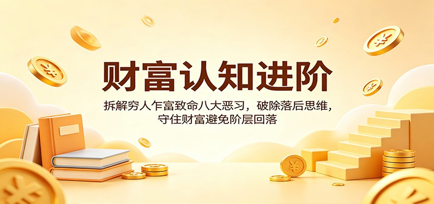 财富认知进阶：拆解穷人乍富致命八大恶习，破除落后思维，守住财富避免阶层回落-weichuangqy