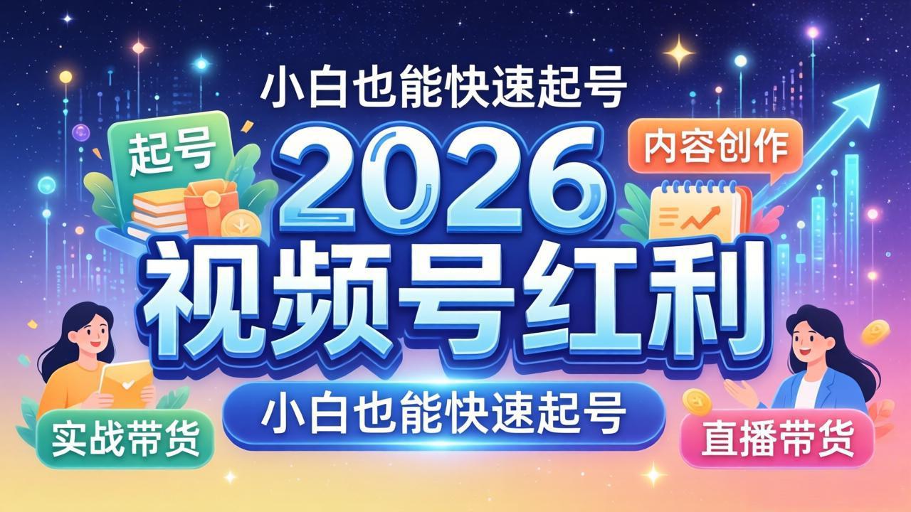 2026视频号红利实战营，大佬亲授起号、内容、直播、IP、投流、私域、矩阵全套落地打法-weichuangqy