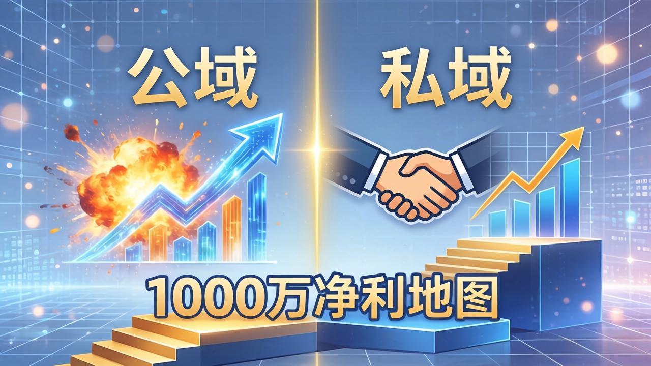 公域玩命出爆款，私域悄悄做成交：这套AI内训课，2026给你打通1000万净利的地图-weichuangqy