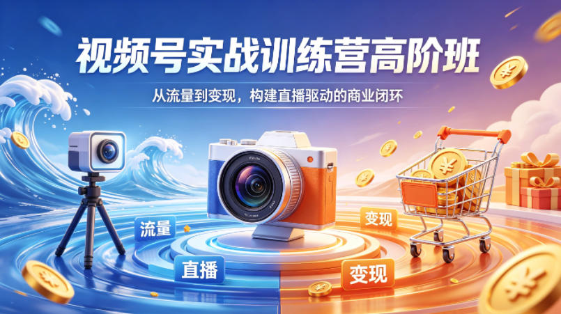 视频号实战训练营高阶班，从流量到变现，构建直播驱动的商业闭环(26年4月)-weichuangqy