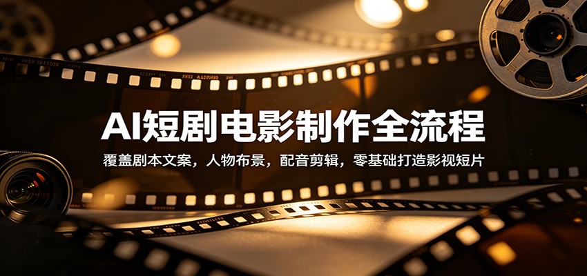 AI短剧电影制作全流程：覆盖剧本文案，人物布景，配音剪辑，零基础打造影视短片-weichuangqy