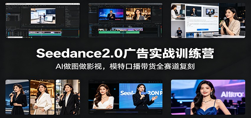Seedance2.0广告实战训练营：AI做图做影视，模特口播带货全赛道复刻-weichuangqy