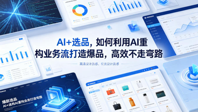 AI+选品，如何利用AI重构业务流打造爆品，高效不走弯路-weichuangqy