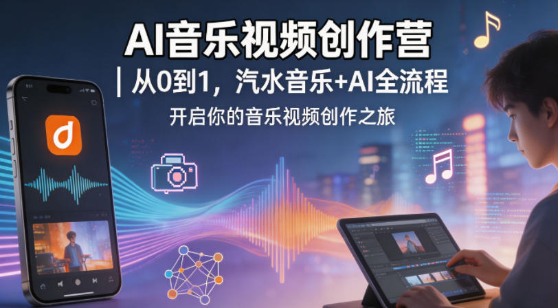 AI音乐视频创作营｜从0到1，汽水音乐+AI全流程，开启你的音乐视频创作之旅-weichuangqy