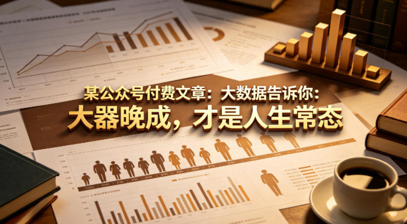 某公众号付费文章：大数据告诉你：大器晚成，才是人生常态-weichuangqy