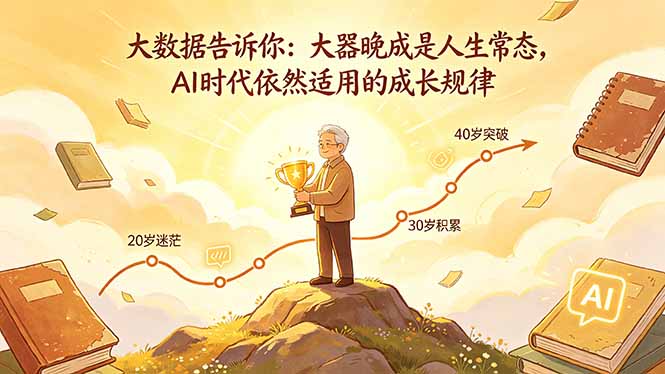 付费文章：大数据告诉你：大器晚成是人生常态，AI 时代依然适用的成长规律-weichuangqy