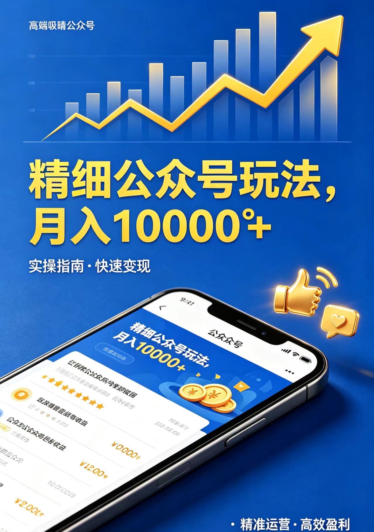 精细公众号玩法，月入10000+，实操指南，快速变现-weichuangqy