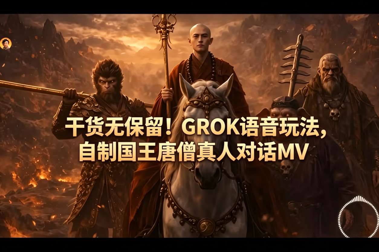 干货无保留！GROK语音玩法，自制国王唐僧真人对话MV-weichuangqy
