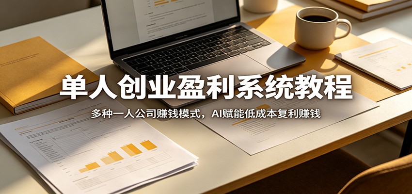 单人创业盈利系统教程：多种一人公司赚钱模式，AI赋能低成本复利赚钱-weichuangqy