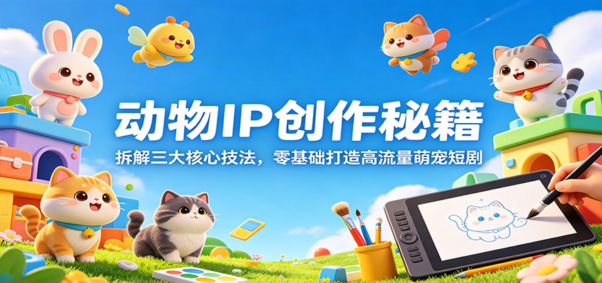 动物IP创作秘籍：拆解三大核心技法，零基础打造高流量萌宠短剧-weichuangqy