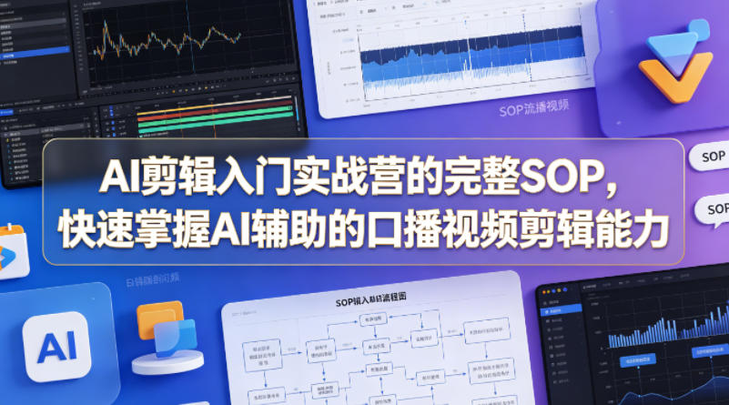 AI剪辑入门实战营的完整SOP，快速掌握AI辅助的口播视频剪辑能力-weichuangqy