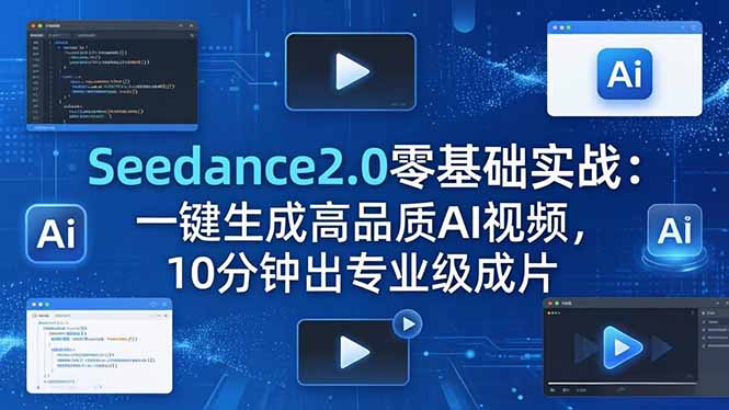 Seedance2.0零基础实战：一键生成高品质AI视频，10分钟出专业级成片-weichuangqy