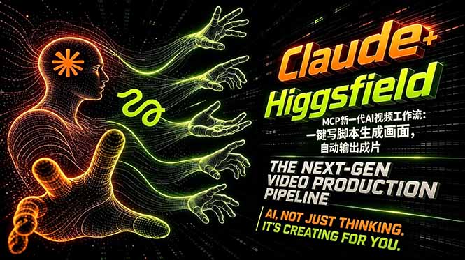 Claude+Higgsfield MCP新一代AI视频工作流：一键写脚本生成画面，自动输出成片-weichuangqy