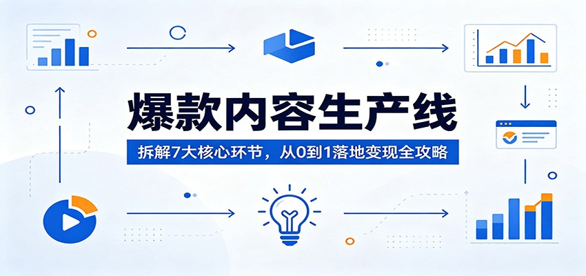 爆款内容生产线：拆解7大核心环节，从0到1落地变现全攻略-weichuangqy