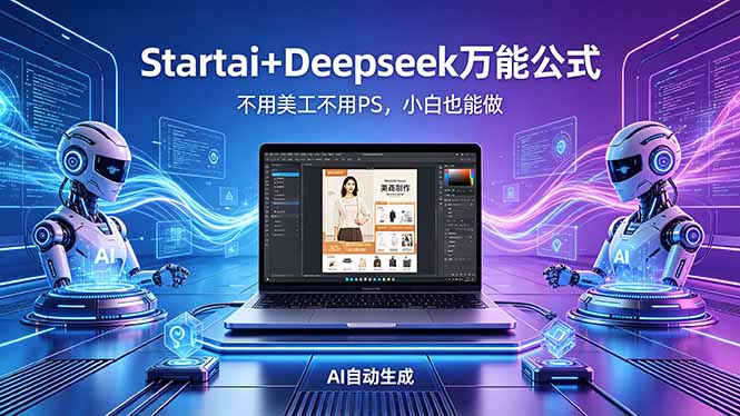 AI自动做电商详情页：Startai+Deepseek万能公式，不用美工不用PS，小白也能做-weichuangqy