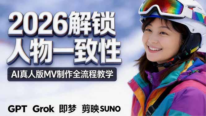 2026独创解锁人物一致性：AI真人版MV制作，不讲空话，不拼概念，全流程实操-weichuangqy