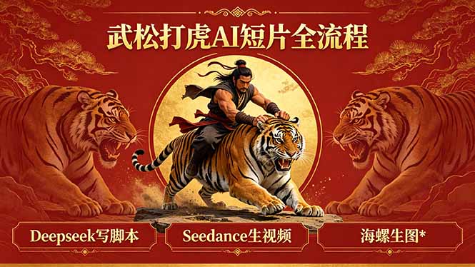 武松打虎AI短片全流程：Deepseek写脚本+Seedance生视频+海螺生图-weichuangqy