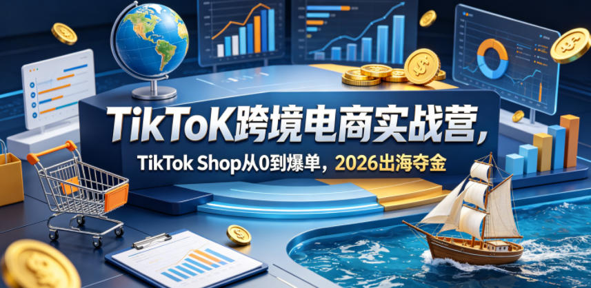 TikToK跨境电商实战营，TikTok Shop从0到爆单，2026出海夺金-weichuangqy