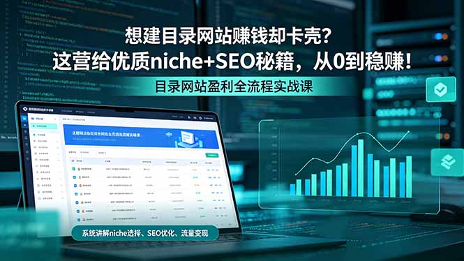 想建目录网站赚钱却卡壳？这营给优质 niche+SEO 秘籍，从 0 到稳赚！-weichuangqy