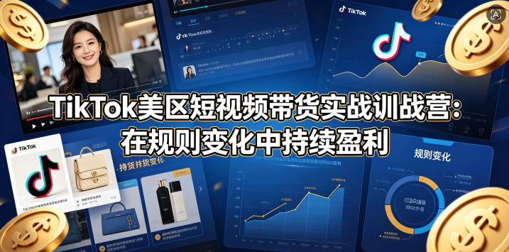 TikTok美区短视频带货实战训战营：在规则变化中持续盈利-weichuangqy