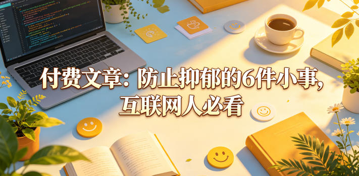 付费文章：防止抑郁的6件小事，互联网人必看！-weichuangqy