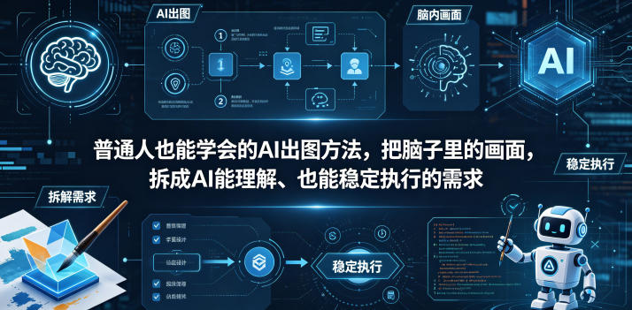 普通⼈也能学会的AI出图⽅法，把脑子里的画面，拆成AI能理解、也能稳定执行的需求【文档】-weichuangqy