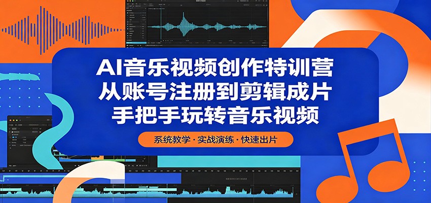 AI音乐视频创作特训营：从账号注册到剪辑成片，手把手玩转音乐视频-weichuangqy