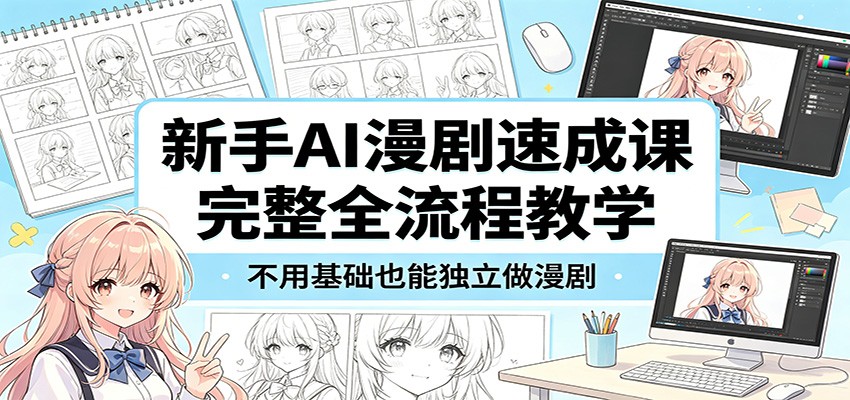 新手AI漫剧速成课：完整全流程教学，不用基础也能独立做漫剧-weichuangqy