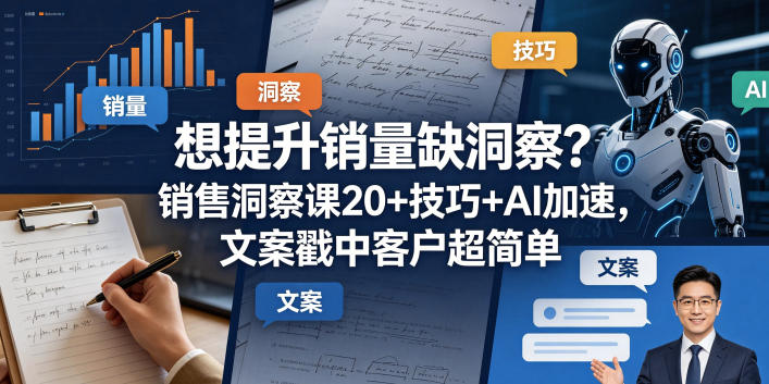 想提升销量缺洞察？销售洞察课20+技巧+AI加速，文案戳中客户超简单【原创双语字幕】-weichuangqy