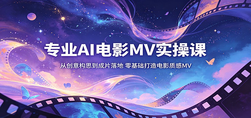 专业AI电影MV实操课：从创意构思到成片落地，零基础打造电影质感MV-weichuangqy