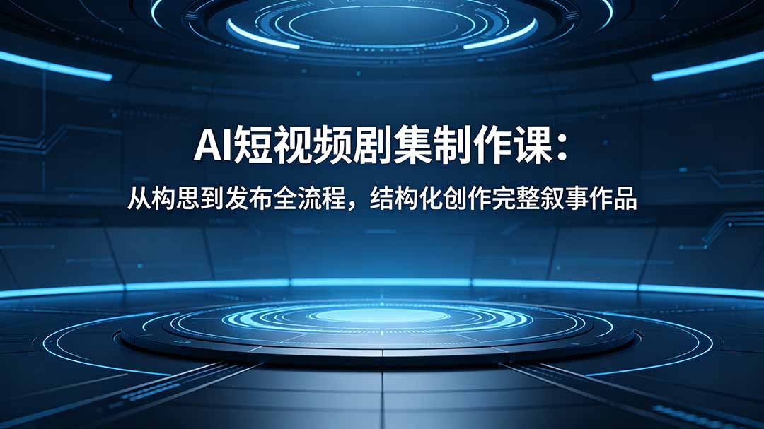 AI短视频剧集制作课：从构思到发布全流程，结构化创作完整叙事作品-weichuangqy