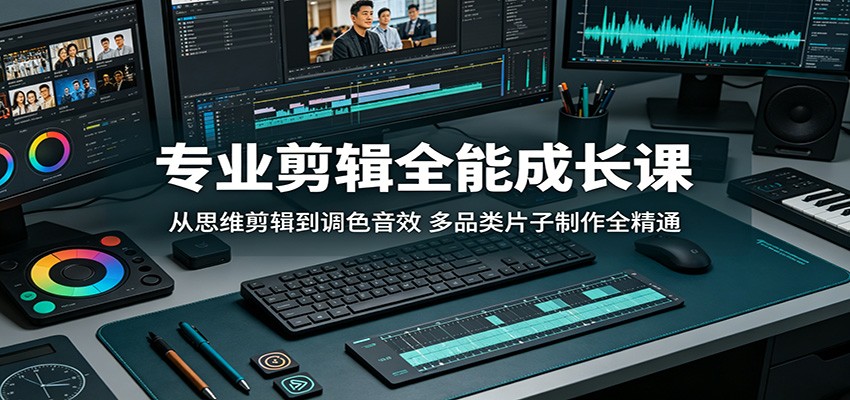 专业剪辑全能成长课：从思维剪辑到调色音效，多品类片子制作全精通-weichuangqy