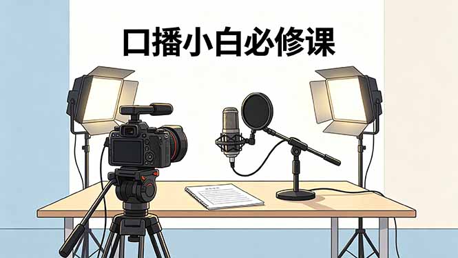 口播小白必修课：录像收音灯光设备+脚本撰写，搭专业级录制场景-weichuangqy