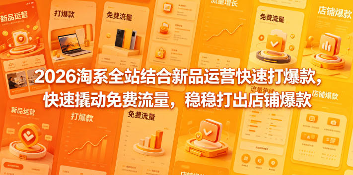 2026淘系全站结合新品运营快速打爆款，快速撬动免费流量，稳稳打出店铺爆款(更新5月12日)-weichuangqy