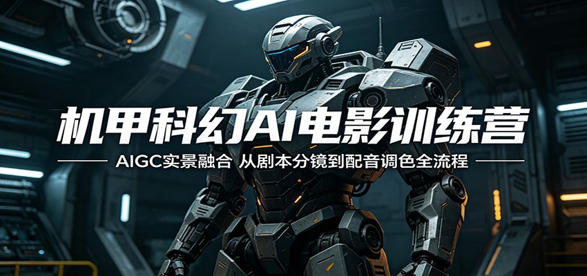机甲科幻AI电影训练营：AIGC实景融合，从剧本分镜到配音调色全流程-weichuangqy